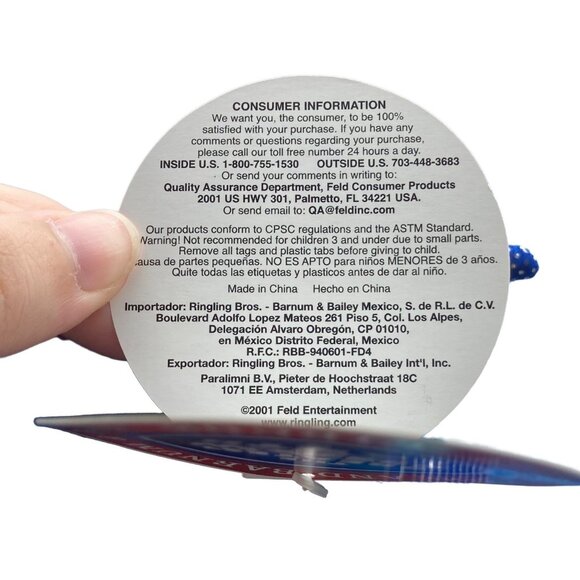 Vtg Ringling Bros Barnum & Bailey Circus Dragon Stuffed Animal Plush Toy 16” NEW - Picture 5 of 12